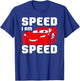 Disney Pixar Cars Lightning McQueen I Am Speed Vintage Logo T-Shirt - T-Shirt | Royal