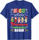 NICU Where Christmas Miracles Begin NICU Neonatal ICU Nurse T-Shirt - T-Shirt | Royal