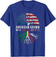 Half Italian Half American USA Flag Italy America T-Shirt - T-Shirt | Royal