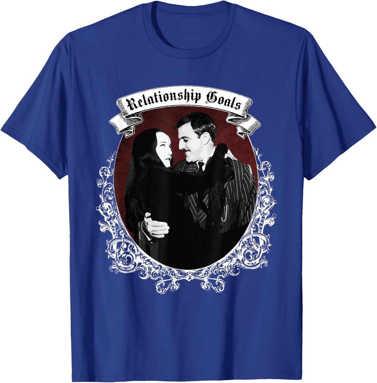 Relationship Goals Gomez & Morticia Goth Halloween T-Shirt - T-Shirt | Royal
