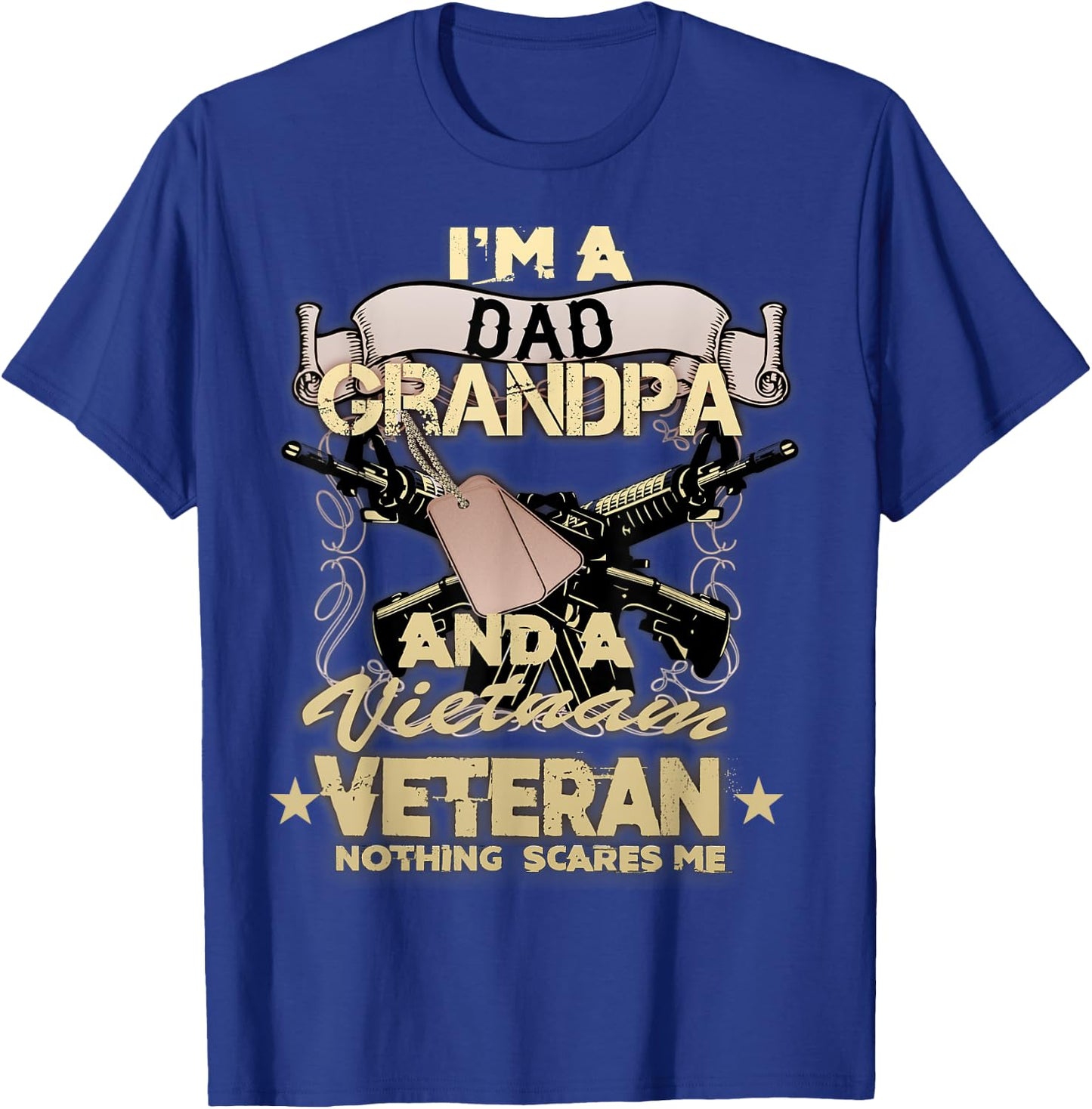 Vietnam War Veteran U.S. Army Retired Soldier T-Shirt - T-Shirt | Royal