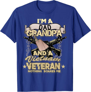 Vietnam War Veteran U.S. Army Retired Soldier T-Shirt - T-Shirt | Royal