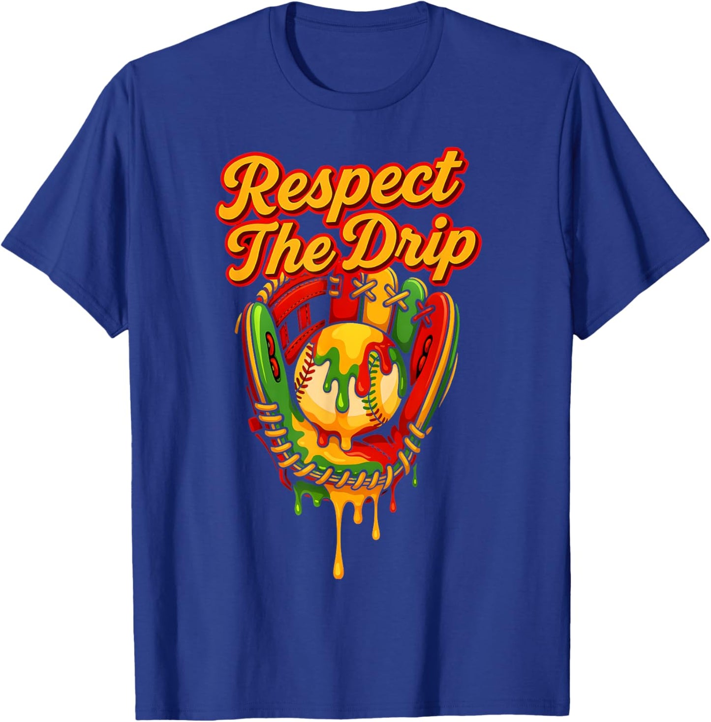 Baseball Drip Juneteenth Black Pride African American 1865 T-Shirt - T-Shirt | Royal