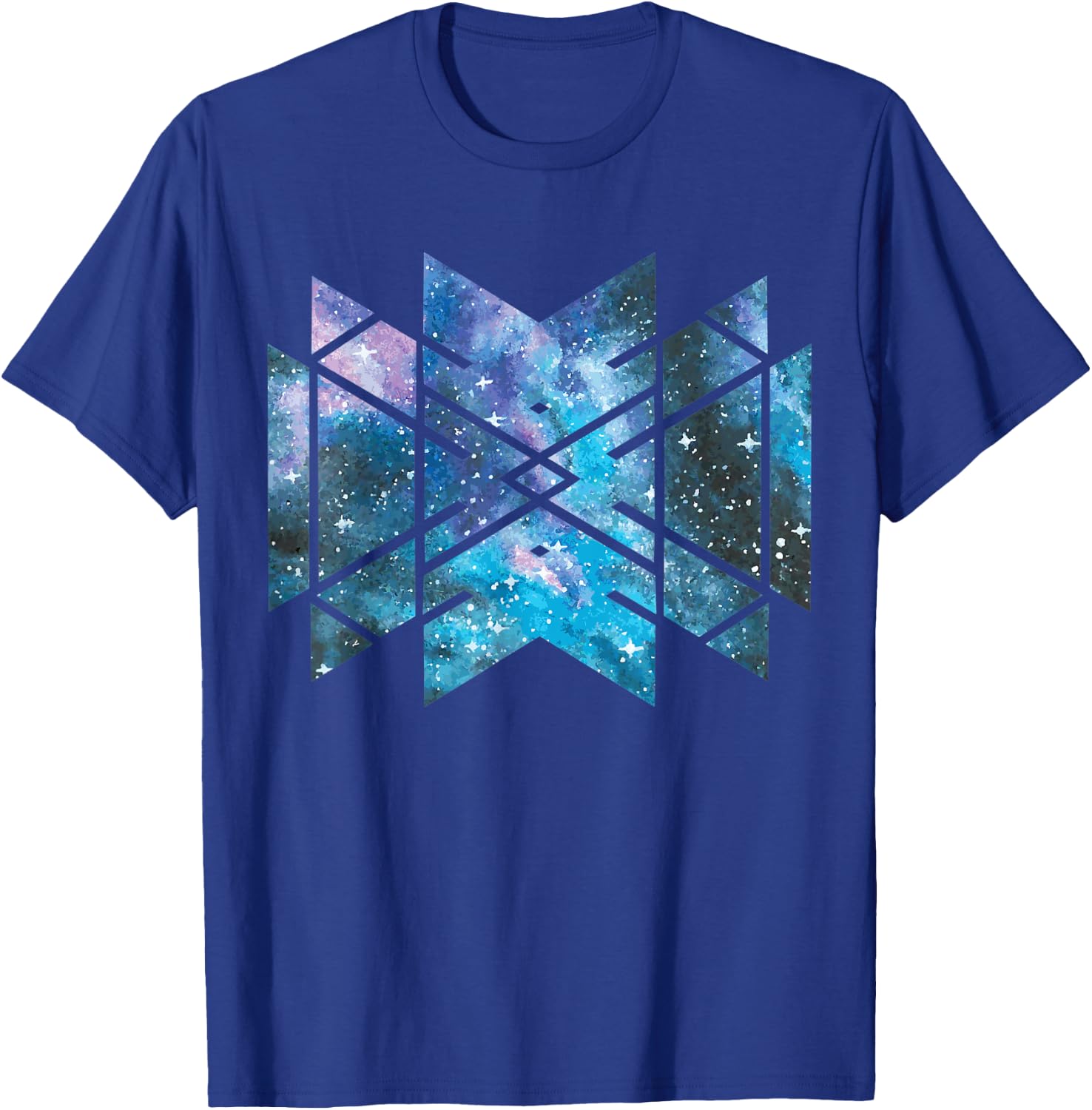 Sacred Geometry Cosmic Galaxy Universe Outer Space Gift T-Shirt - T-Shirt | Royal