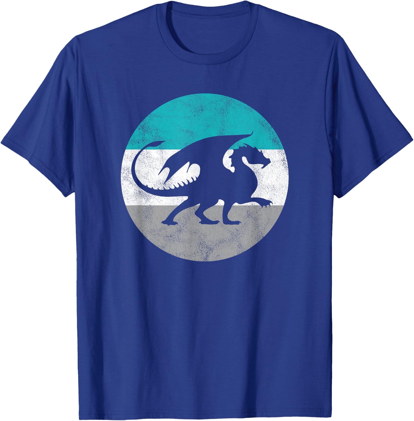 Dragon Gift Shirt Women Boys & Girls | Distressed T-Shirt - T-Shirt | Royal