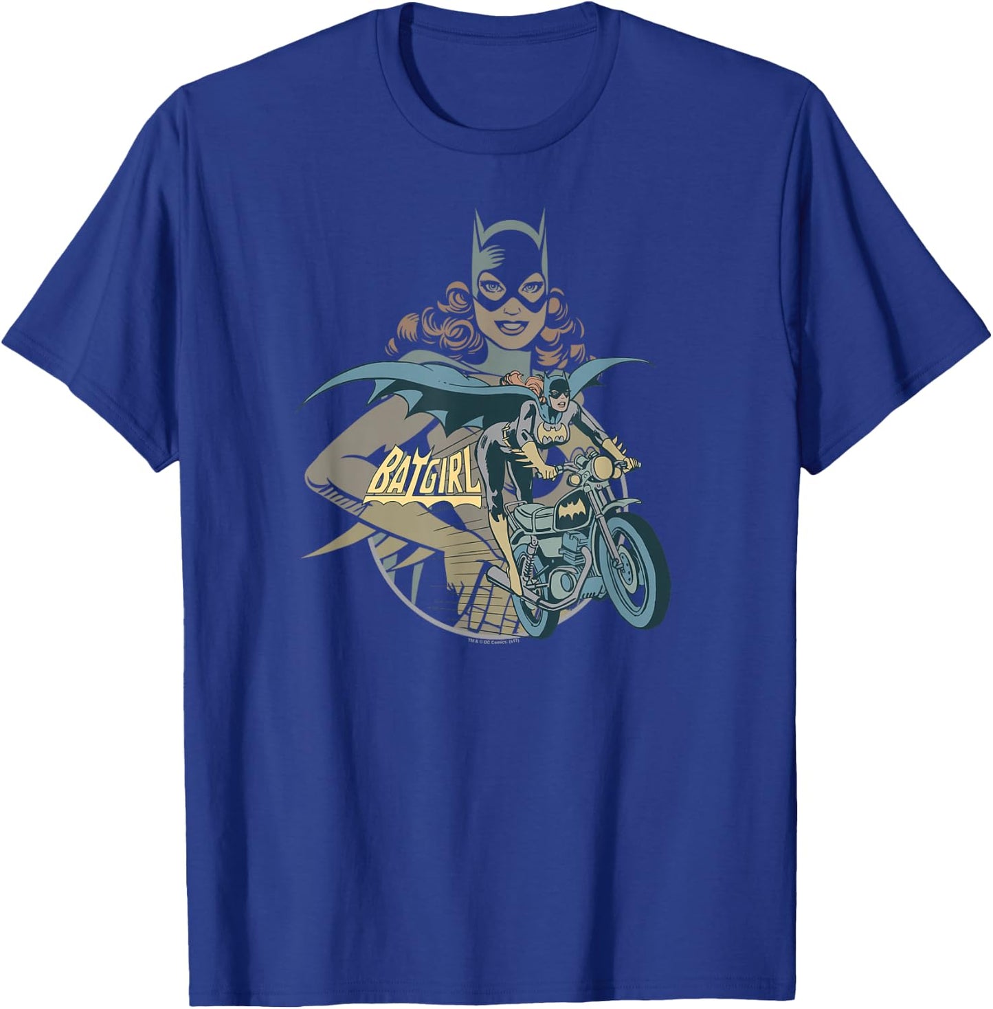 DC Comics Batgirl Biker , Women's, , Grey, Small, Short Sleeve, Cotton Blend, , Classic Fit T-Shirt - T-Shirt | Royal