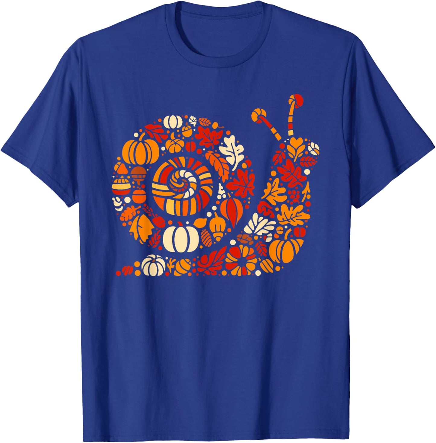 Autumn Pumpkin Fall Snail Thanksgiving Kids T-Shirt - T-Shirt | Royal