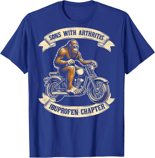 Bigfoot sons with arthritis ibuprofen chapter design on back T-Shirt - T-Shirt | Royal