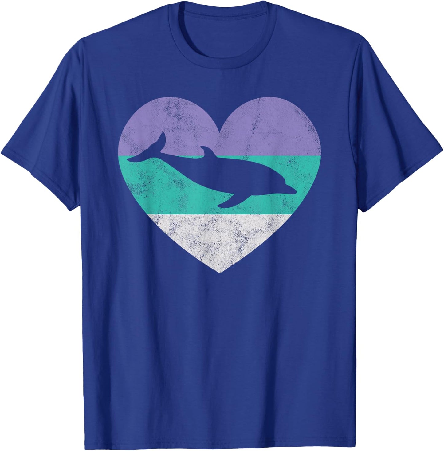 Dolphin Gift Shirt & Girls Retro Cute T-Shirt - T-Shirt | Royal