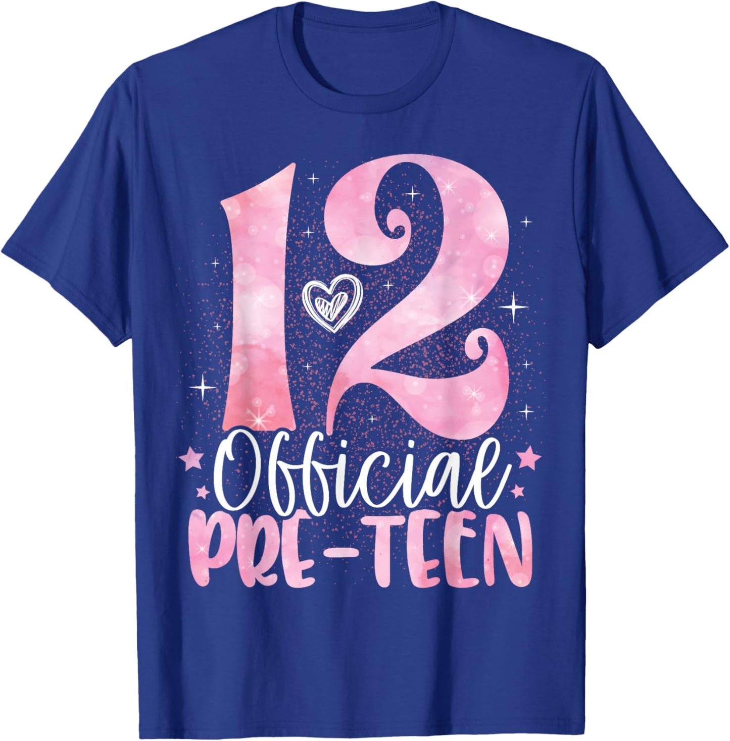 12 Official Pre-Teen 12th Birthday Girl Gifts 12 Year Old T-Shirt - T-Shirt | Royal