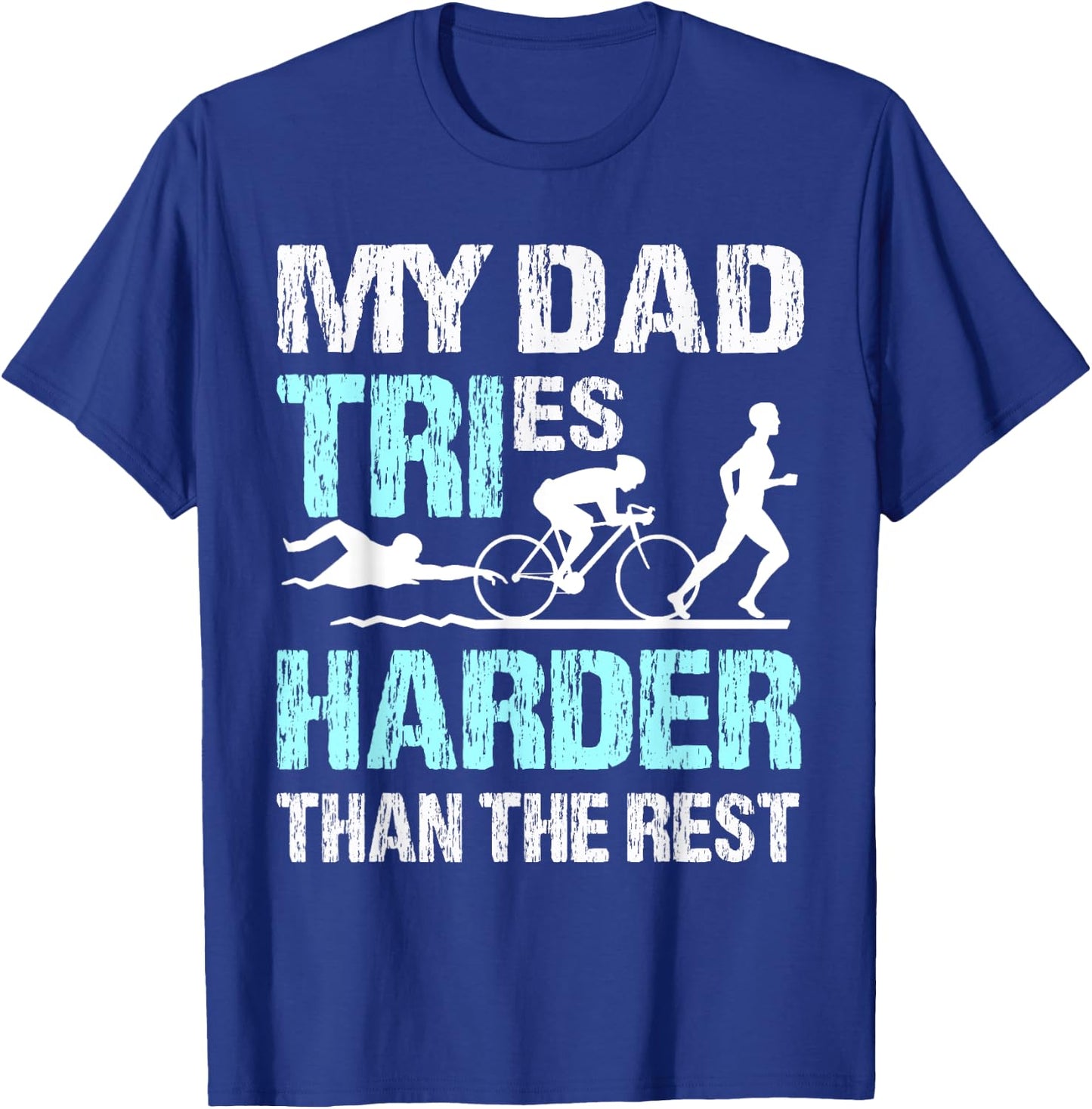 Triathlon dad - triathlon shirt T-Shirt - T-Shirt | Royal