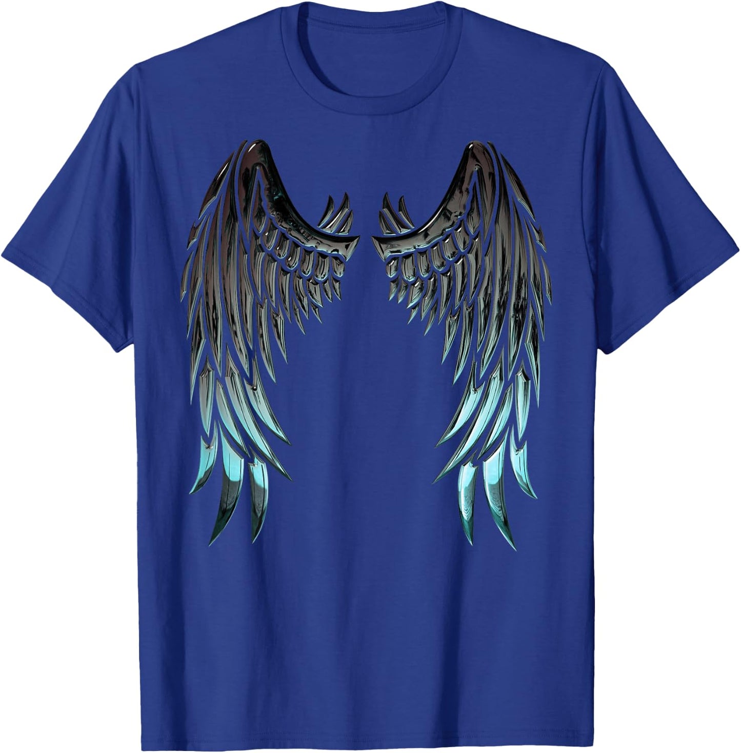 Angel Wings Back Print T-Shirt - T-Shirt | Royal