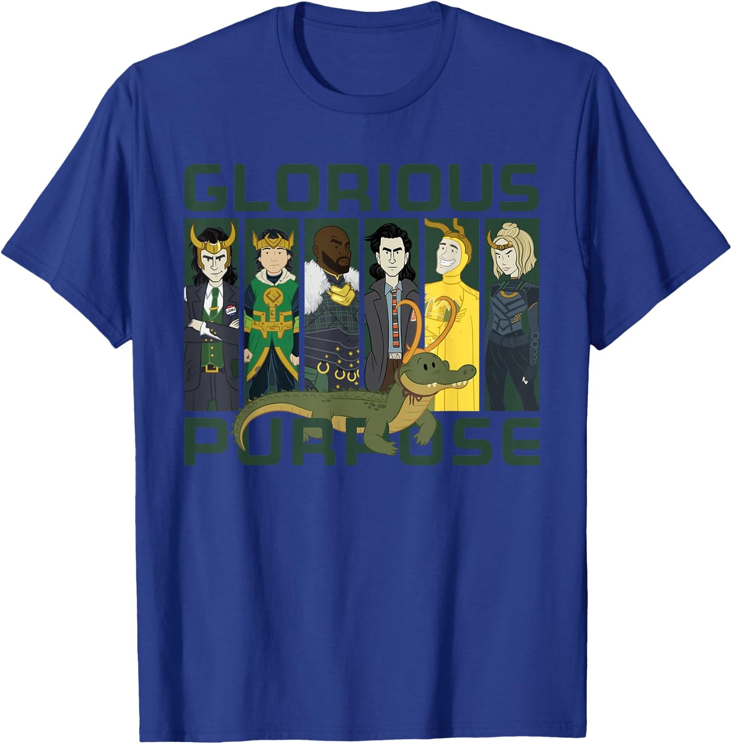 Marvel Loki Variants Alligator Loki Glorious Purpose Small T-Shirt - T-Shirt | Royal