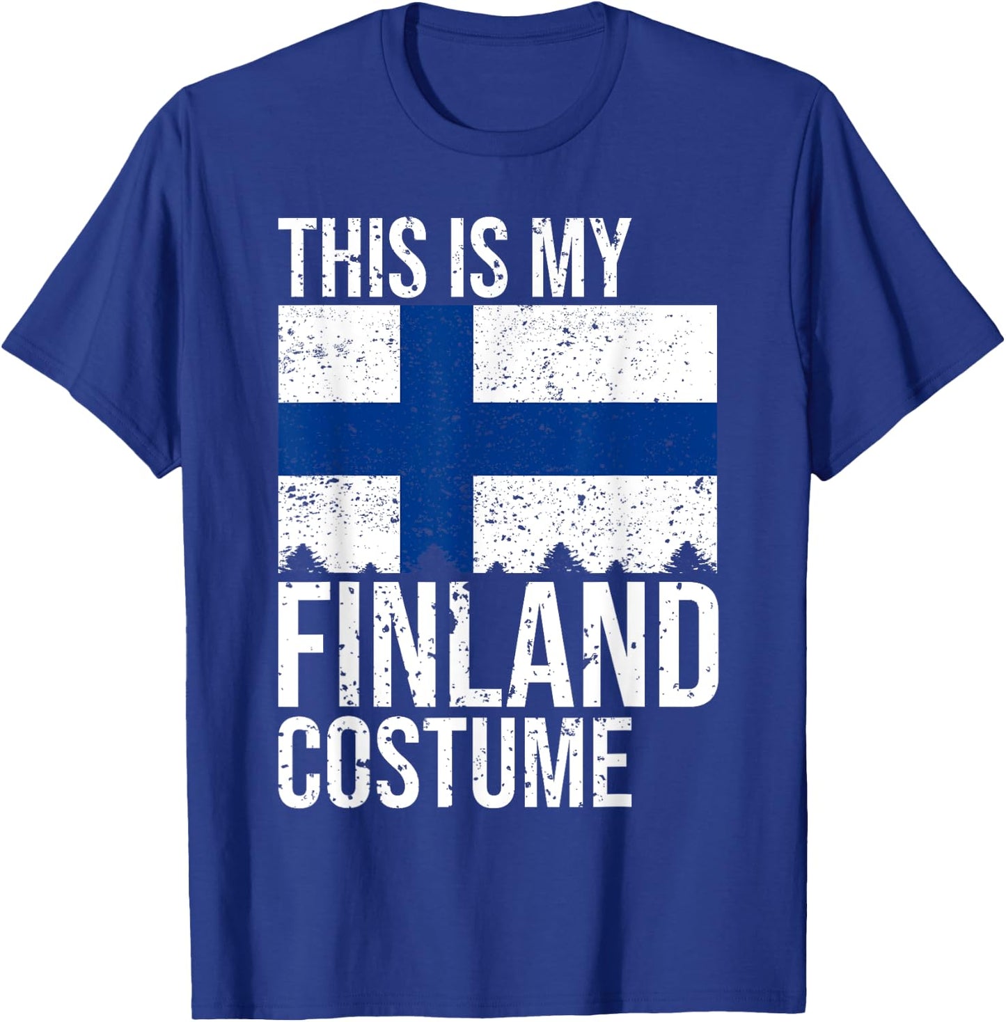 Vintage This is my Finland Flag Costume design For Halloween T-Shirt - T-Shirt | Royal