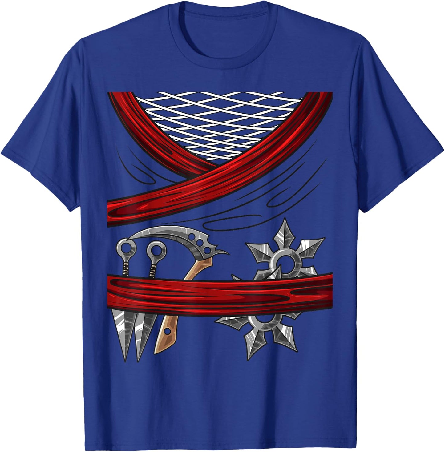 Cool Ninja Uniform | Funny Lazy DIY Halloween Costume Gift T-Shirt - T-Shirt | Royal