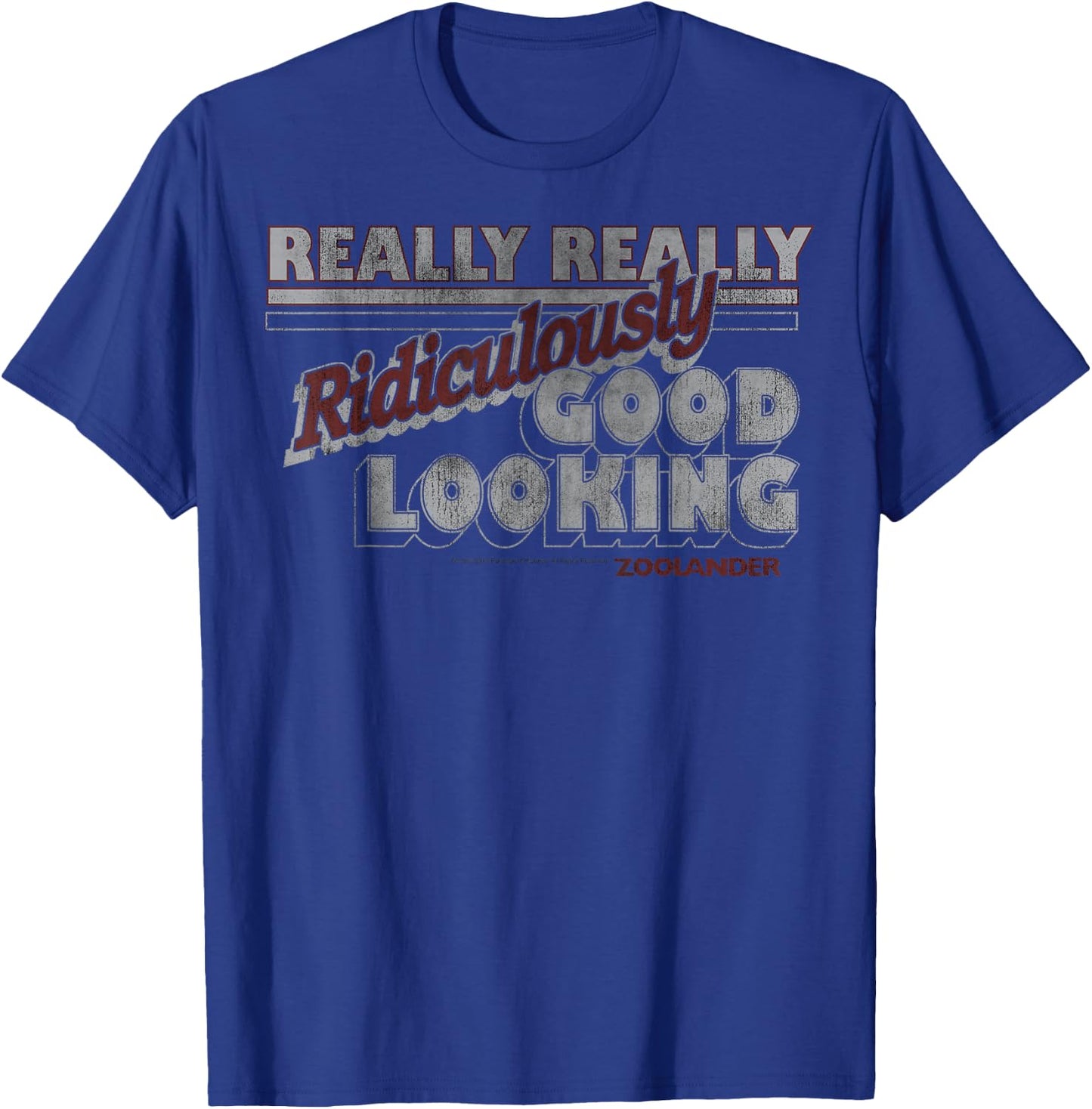 Zoolander Really Ridiculously Good Looking Title Logo T-Shirt - T-Shirt | Royal