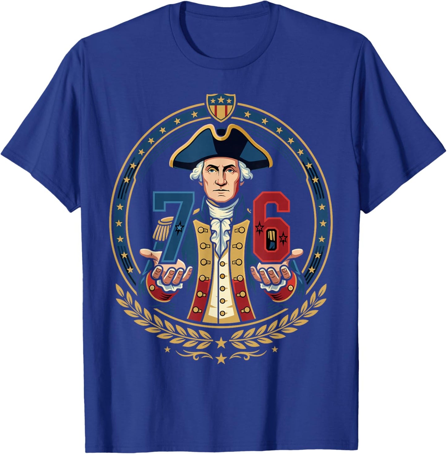 67 4th of July George Washington Meme Six Seven 1776 T-Shirt - T-Shirt | Royal
