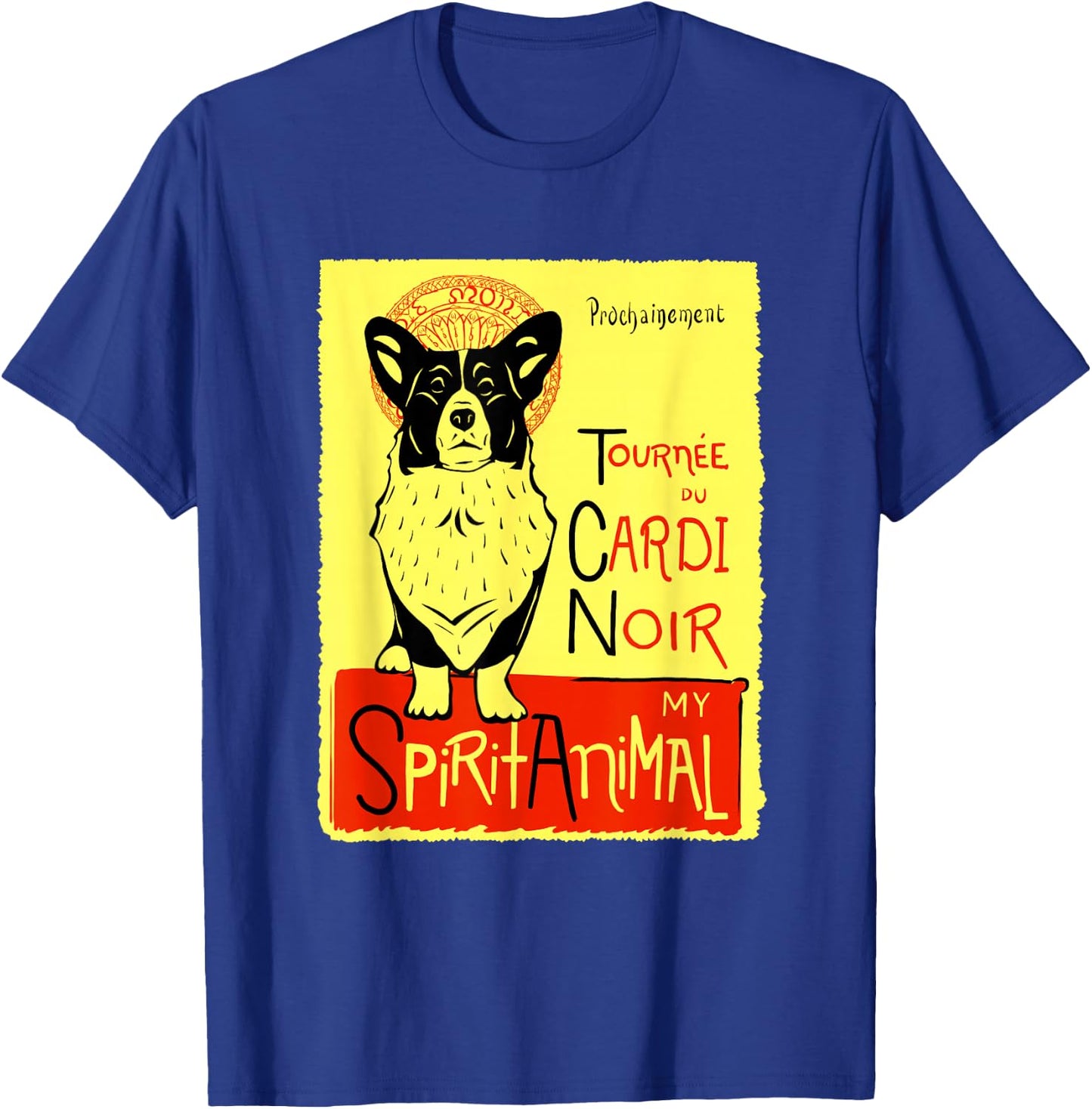 Funny Cardigan Welsh Corgi Cardi Artwork T-Shirt - T-Shirt | Royal