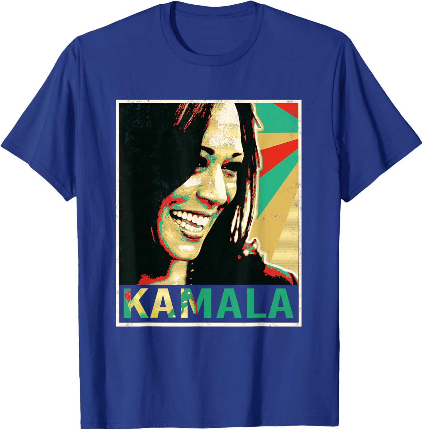Madam President 2024 Kamala Harris Laughing Portrait T-Shirt - T-Shirt | Royal