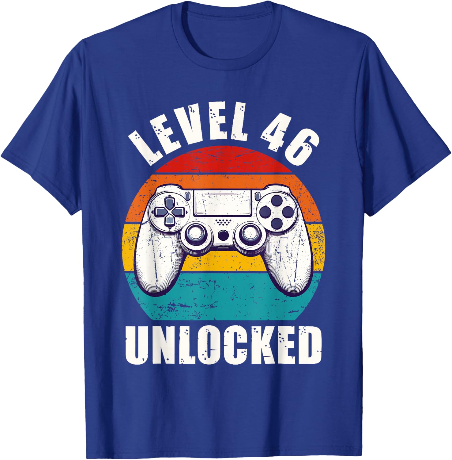 Level 46 Unlocked Funny Video Gamer 46 Birthday 46 Year Old T-Shirt - T-Shirt | Royal