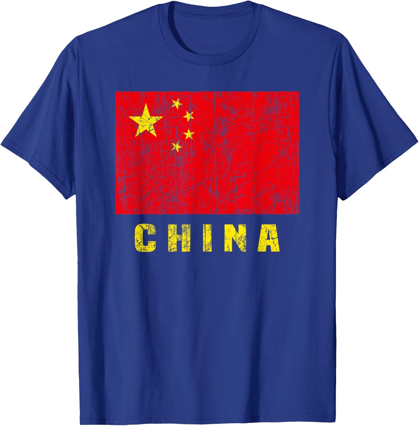 China Flag Chinese National Symbol Patriotic Men Women T-Shirt - T-Shirt | Royal
