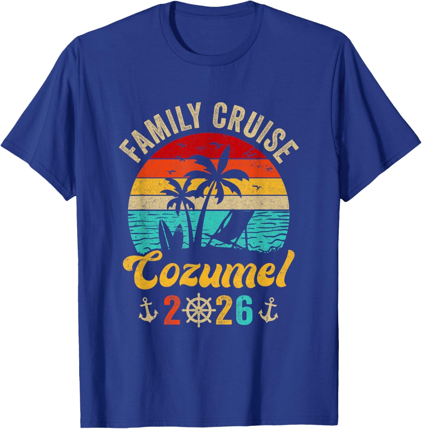Family Cruise Cozumel 2026 Summer Matching Vacation T-Shirt - T-Shirt | Royal