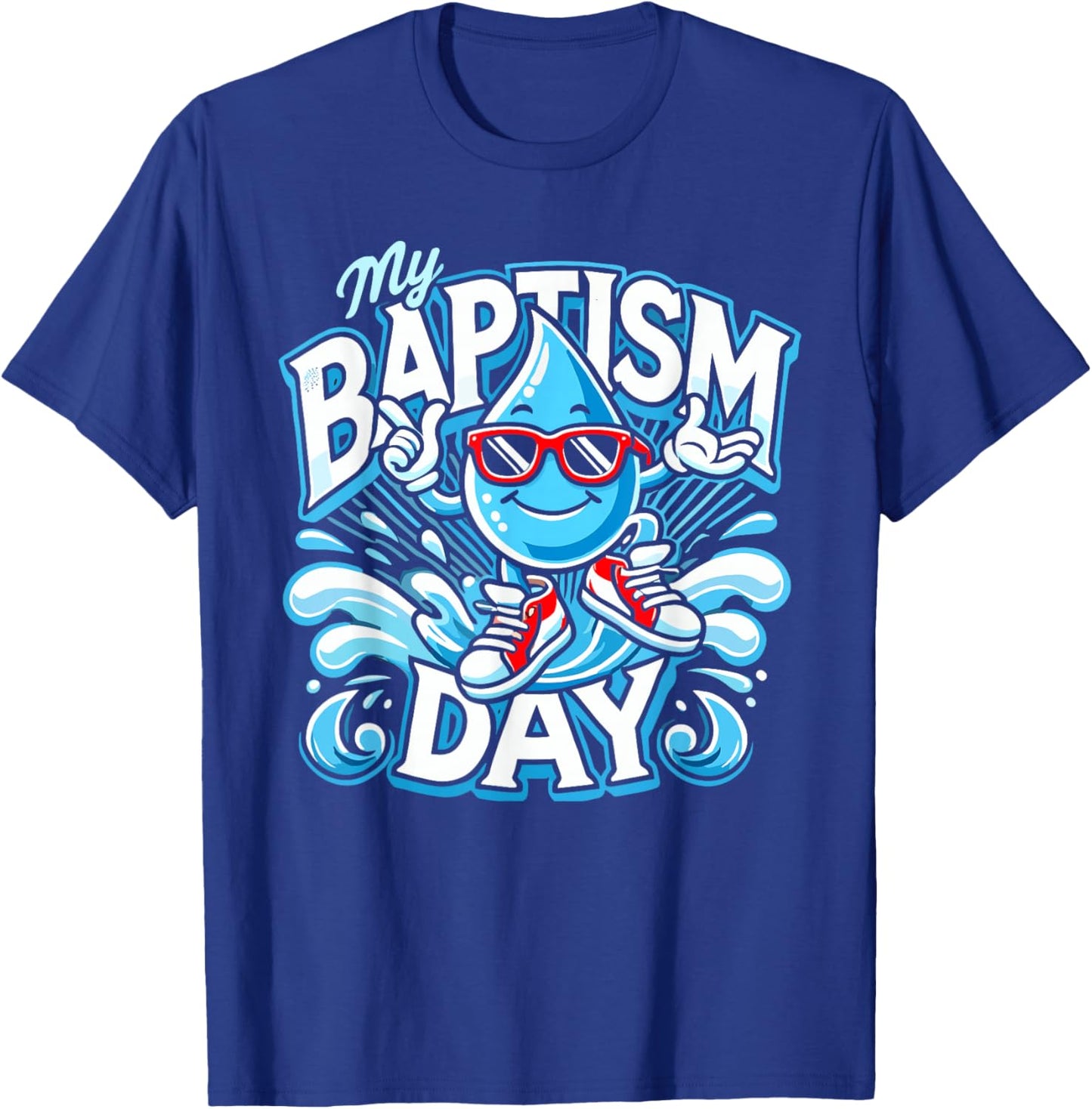 Baptism Dabbing Shirt Christian Shirts God Baptism Baptised T-Shirt - T-Shirt | Royal