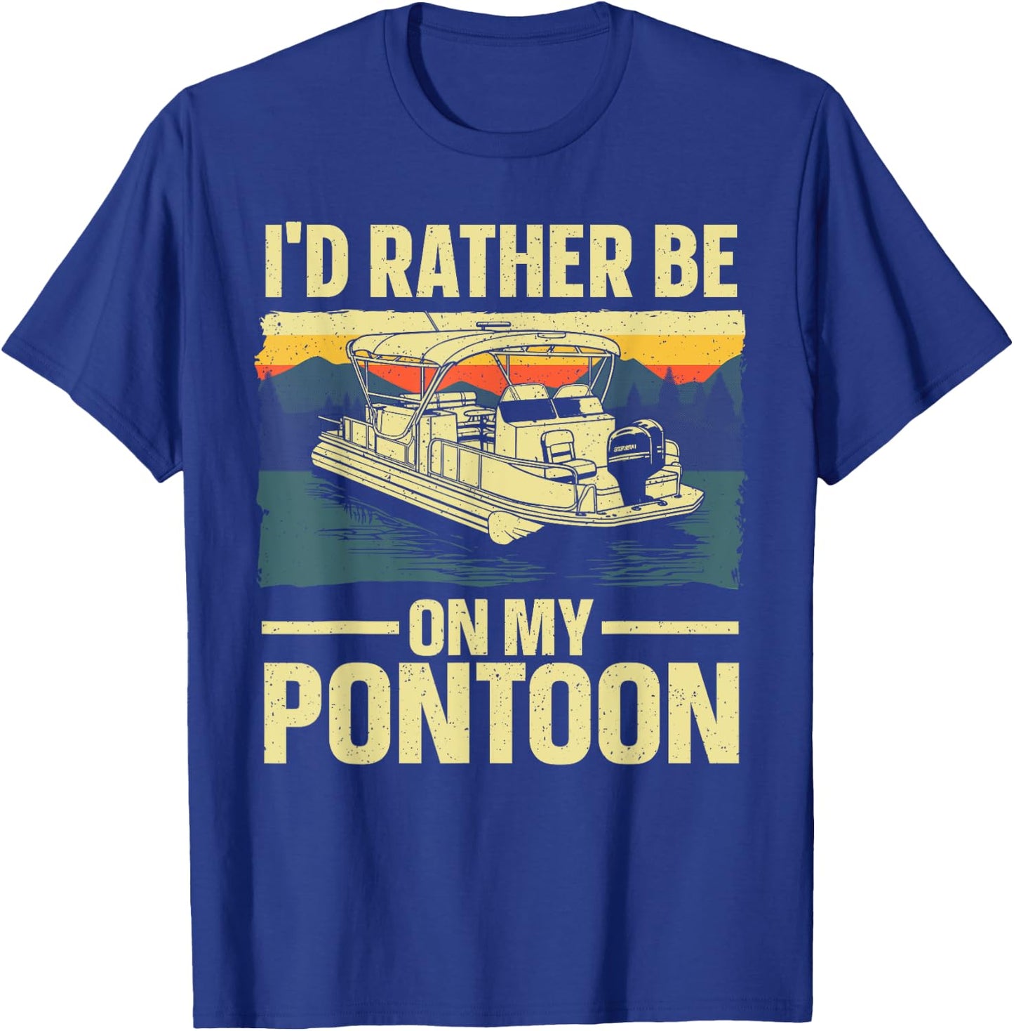 Cool Pontoon Boat Design Women Pontoon Boat Captain T-Shirt - T-Shirt | Royal