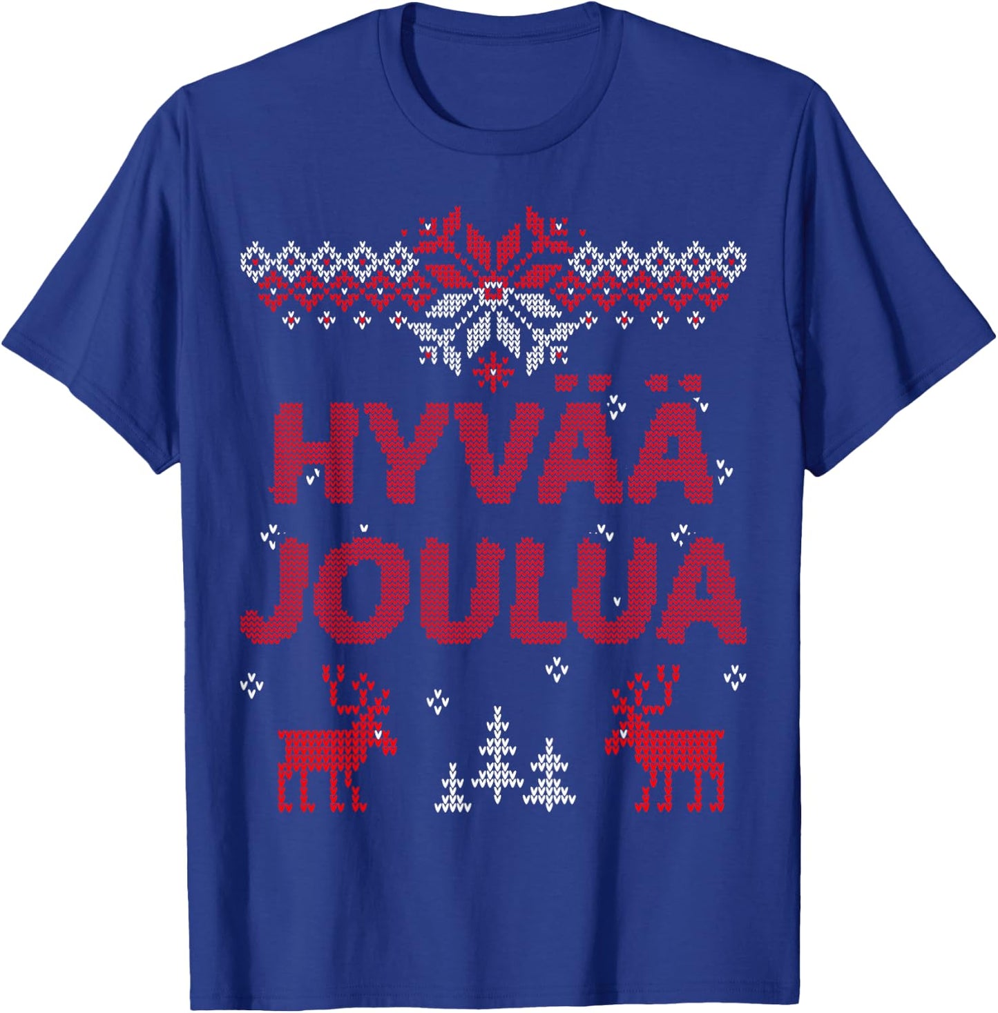 Hyvaa Joulua Finnish Merry Christmas Gift T-Shirt - T-Shirt | Royal
