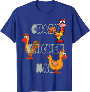 Crazy Chicken Man T-Shirt - T-Shirt | Royal