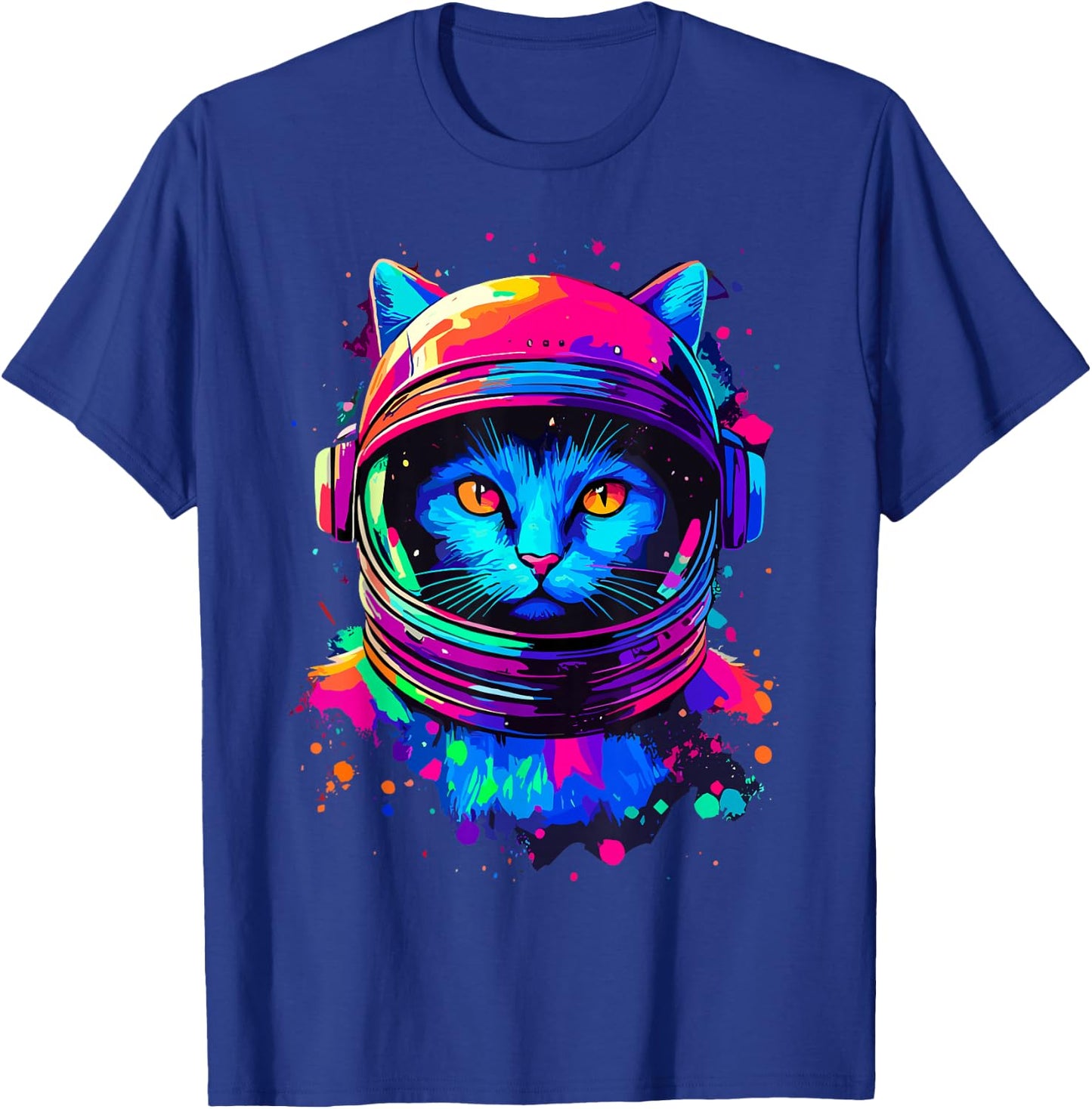 Space Cat Astronaut Space T-Shirt - T-Shirt | Royal