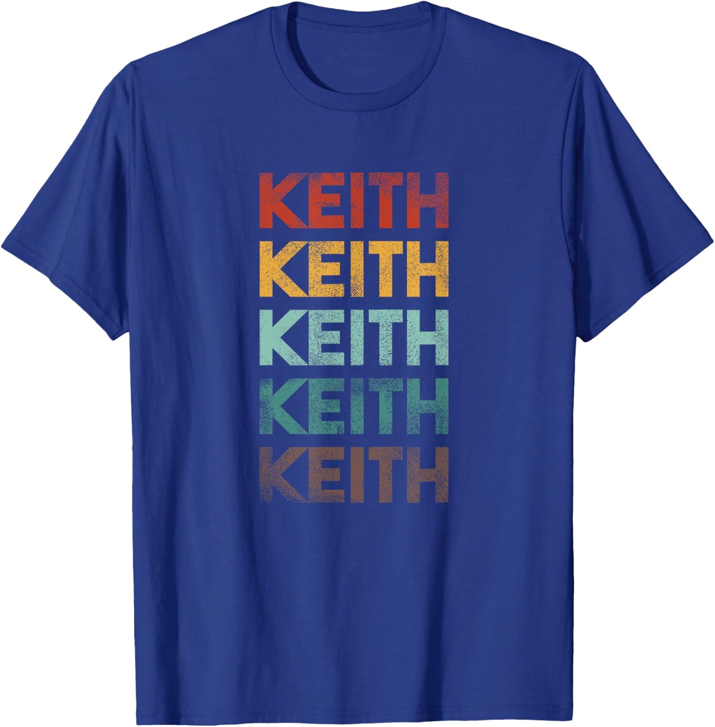 First Name Keith Retro 80s Style T-Shirt - T-Shirt | Royal