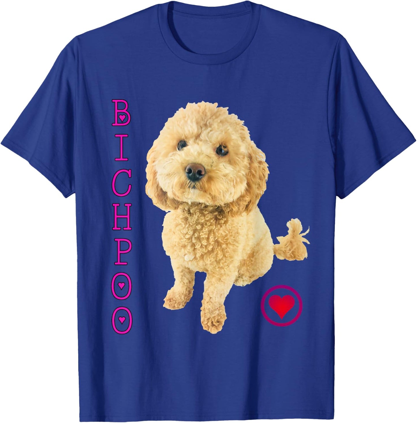 Bichpoo Puppy Dog Poodle cross Noodle Super cute Boodle Men Women Girls Kids T-Shirt - T-Shirt | Royal