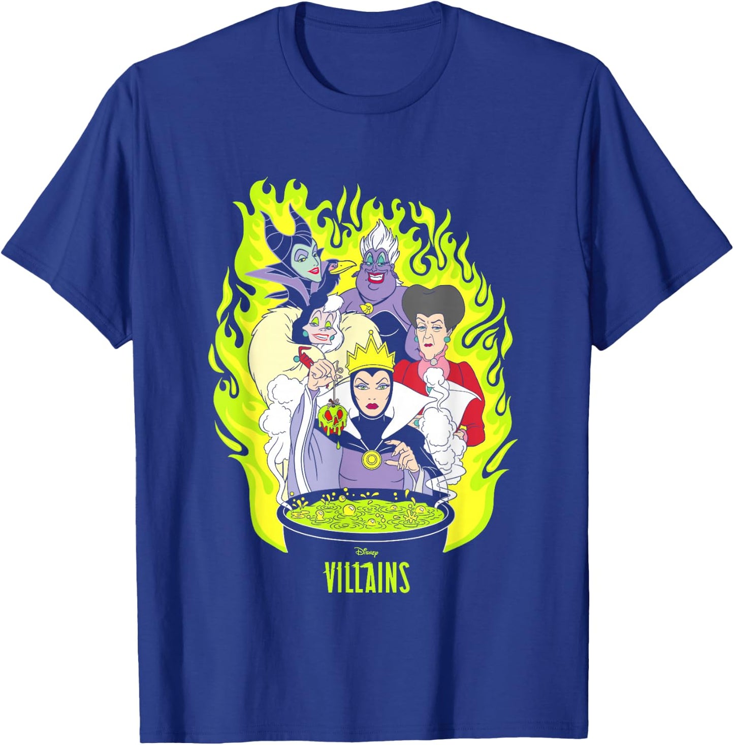Disney Villains Fiery Group Shot Poster T-Shirt - T-Shirt | Royal