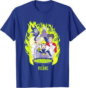 Disney Villains Fiery Group Shot Poster T-Shirt - T-Shirt | Royal