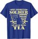 My Favorite Soldier Calls Me Tia Proud Military Aunt Family T-Shirt - T-Shirt | Royal