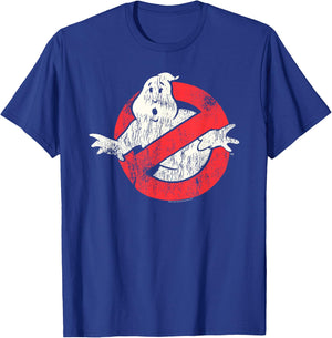 Ghostbusters Vintage Distressed No Ghost Logo Retro Movie T-Shirt - T-Shirt | Royal