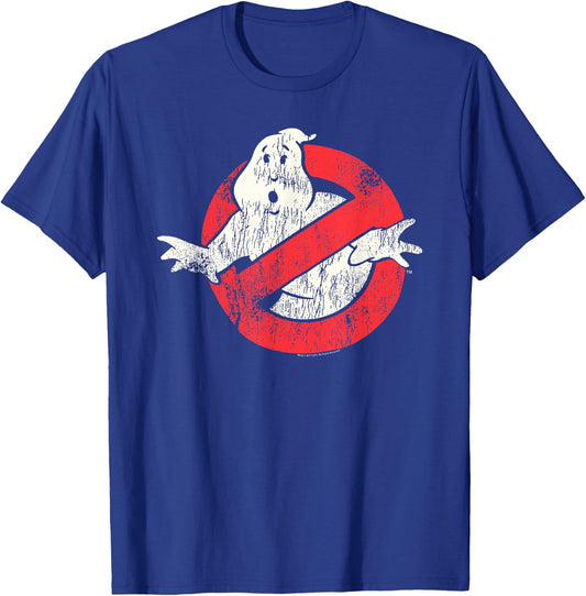 Ghostbusters Vintage Distressed No Ghost Logo Retro Movie T-Shirt - T-Shirt | Royal