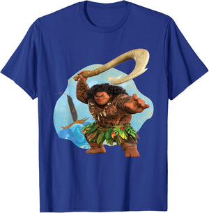 Disney Moana 2 Action Pose Maui with Fish Hook T-Shirt - T-Shirt | Royal