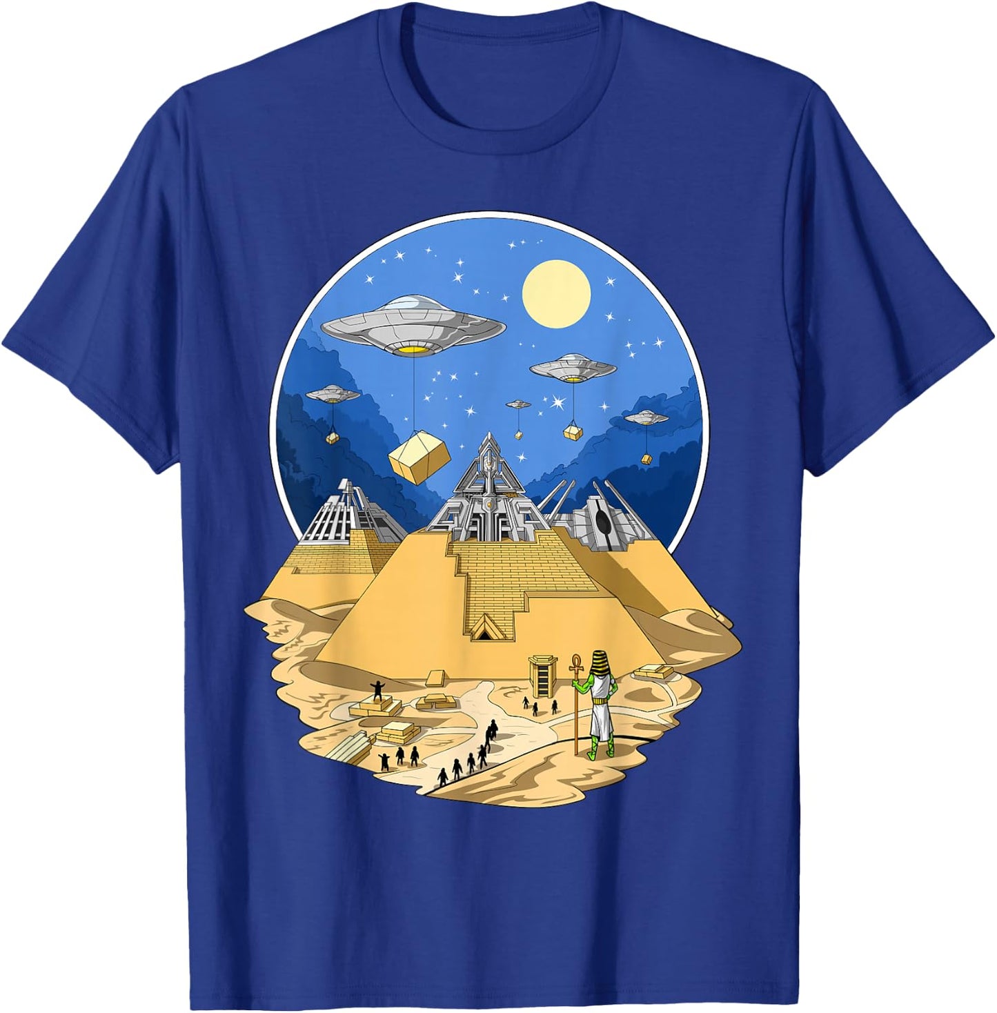 Ancient Egyptian Pyramid Alien UFO Space Aliens T-Shirt - T-Shirt | Royal
