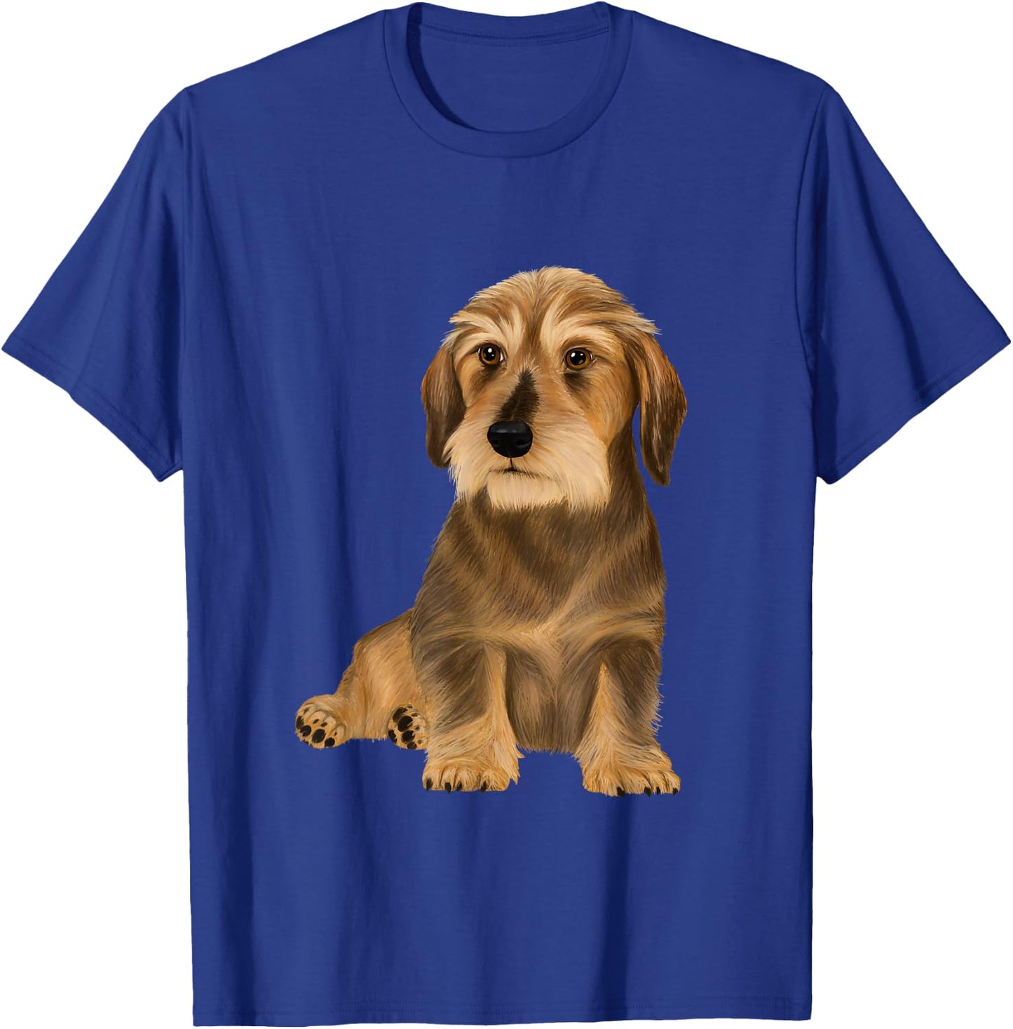 Wirehaired Dachshund sitting dog T-Shirt - T-Shirt | Royal