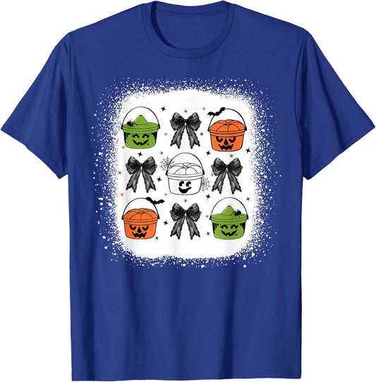 Chicken Nuggets Pumpkin Halloween 90's Vintage T-Shirt - T-Shirt | Royal