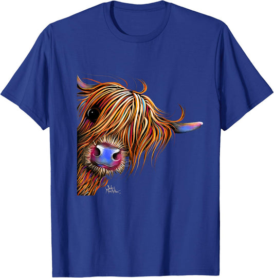 HiGHLaND CoW PRiNT ANiMaL PRiNT ' SuGaR LuMP ' T-Shirt - T-Shirt | Royal