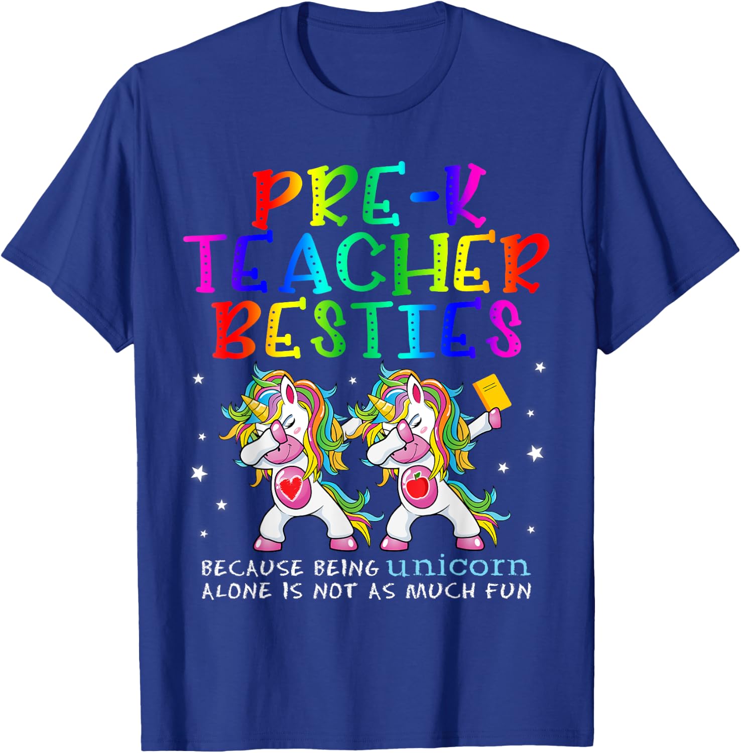 Pre-K Teacher Besties Teacher's Day Best Friend Women T-Shirt - T-Shirt | Royal