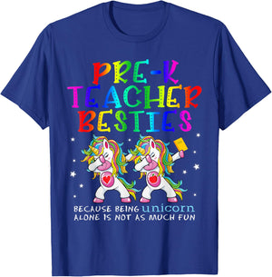 Pre-K Teacher Besties Teacher's Day Best Friend Women T-Shirt - T-Shirt | Royal