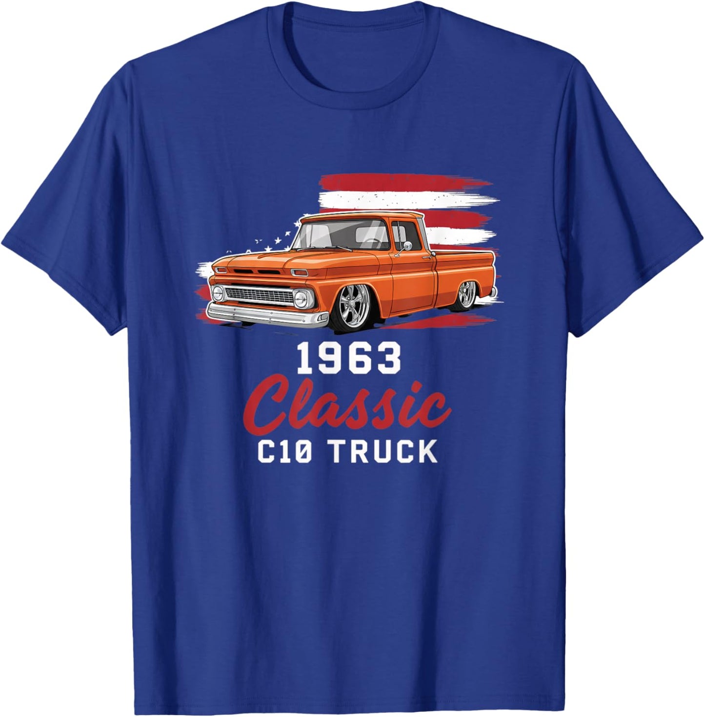 1963 Classic C10 Truck Big Machines & Trucks Pickup Retro T-Shirt - T-Shirt | Royal