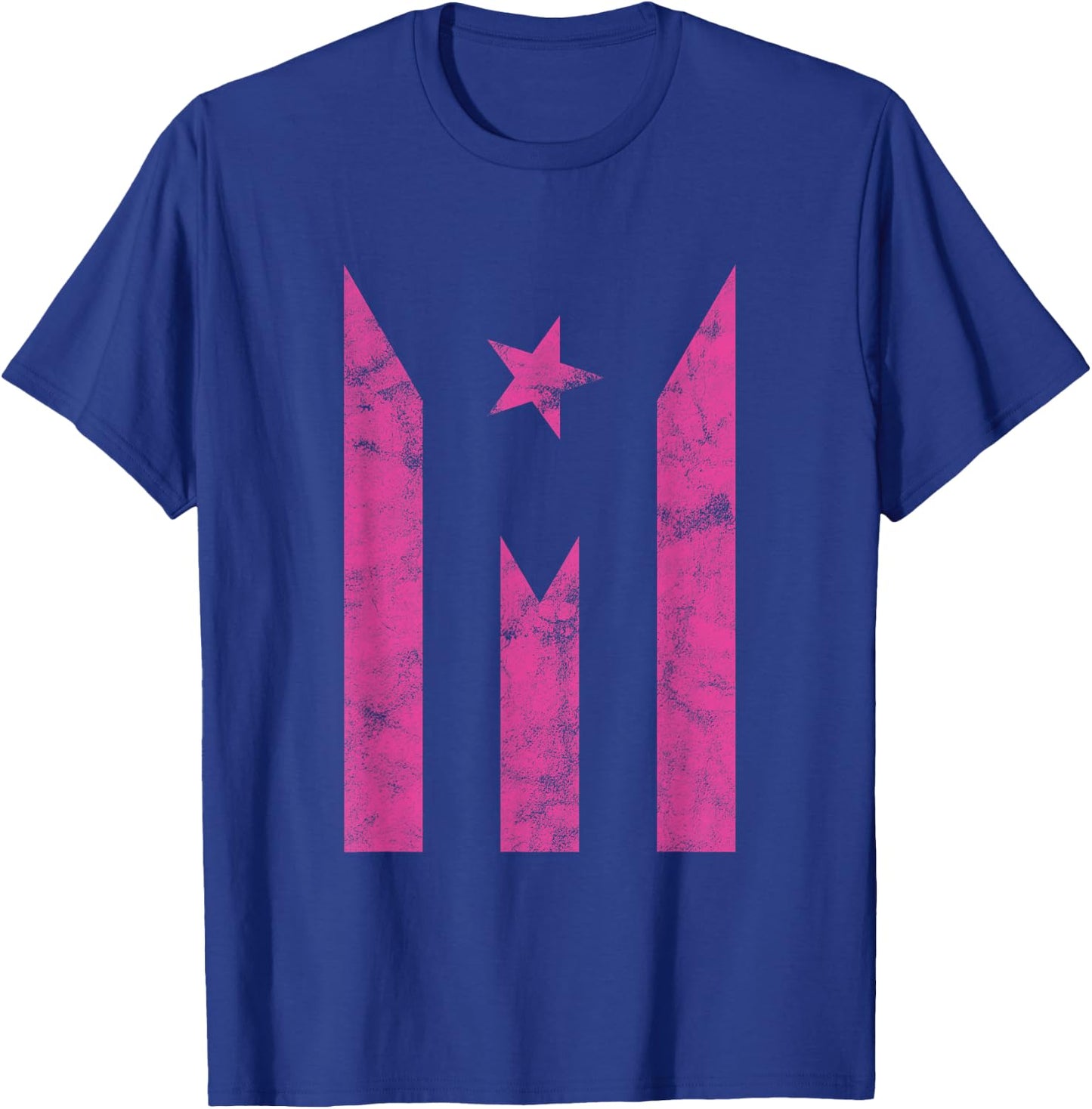 Boricua Puerto Rico Strong Puerto Rican Flag - Pink T-Shirt - T-Shirt | Royal