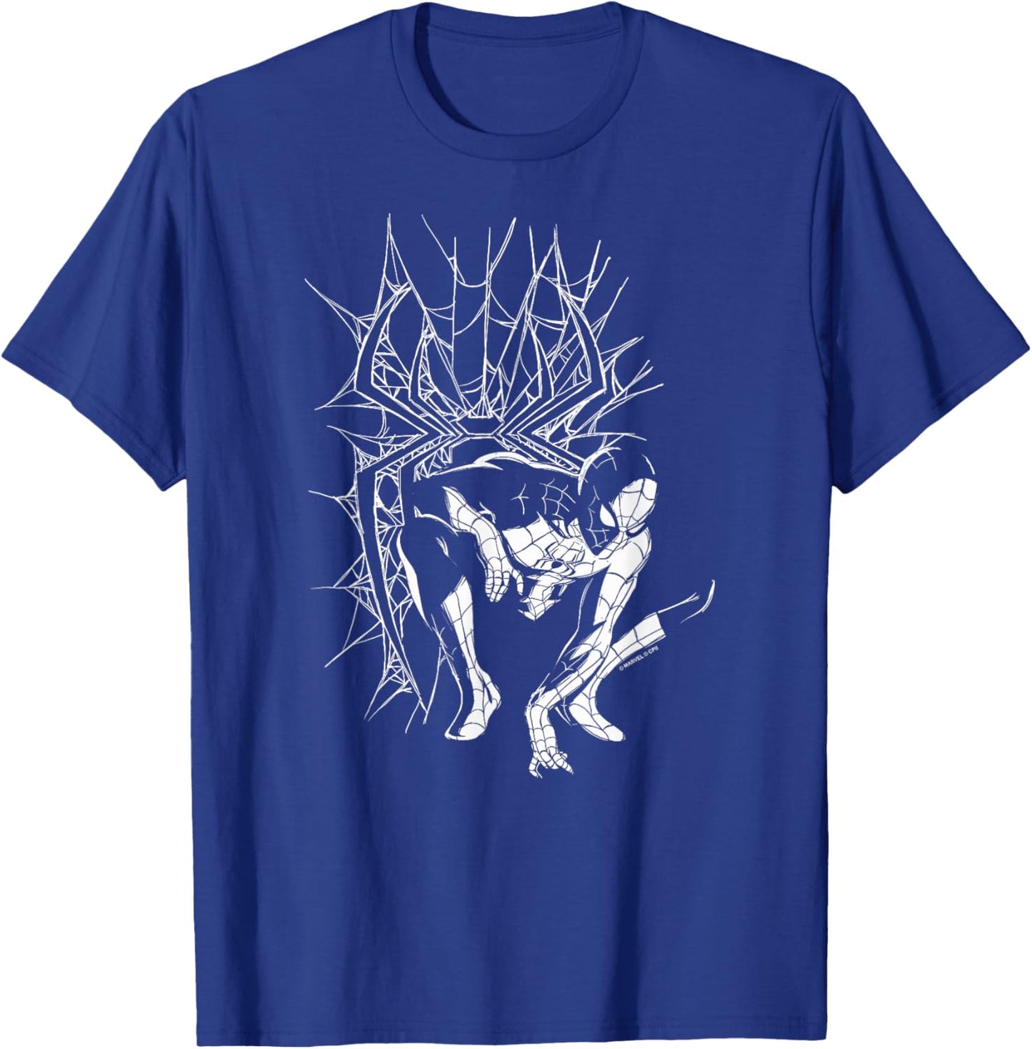 Marvel Spider-Man: New Day Line Art Spidey Pose T-Shirt - T-Shirt | Royal