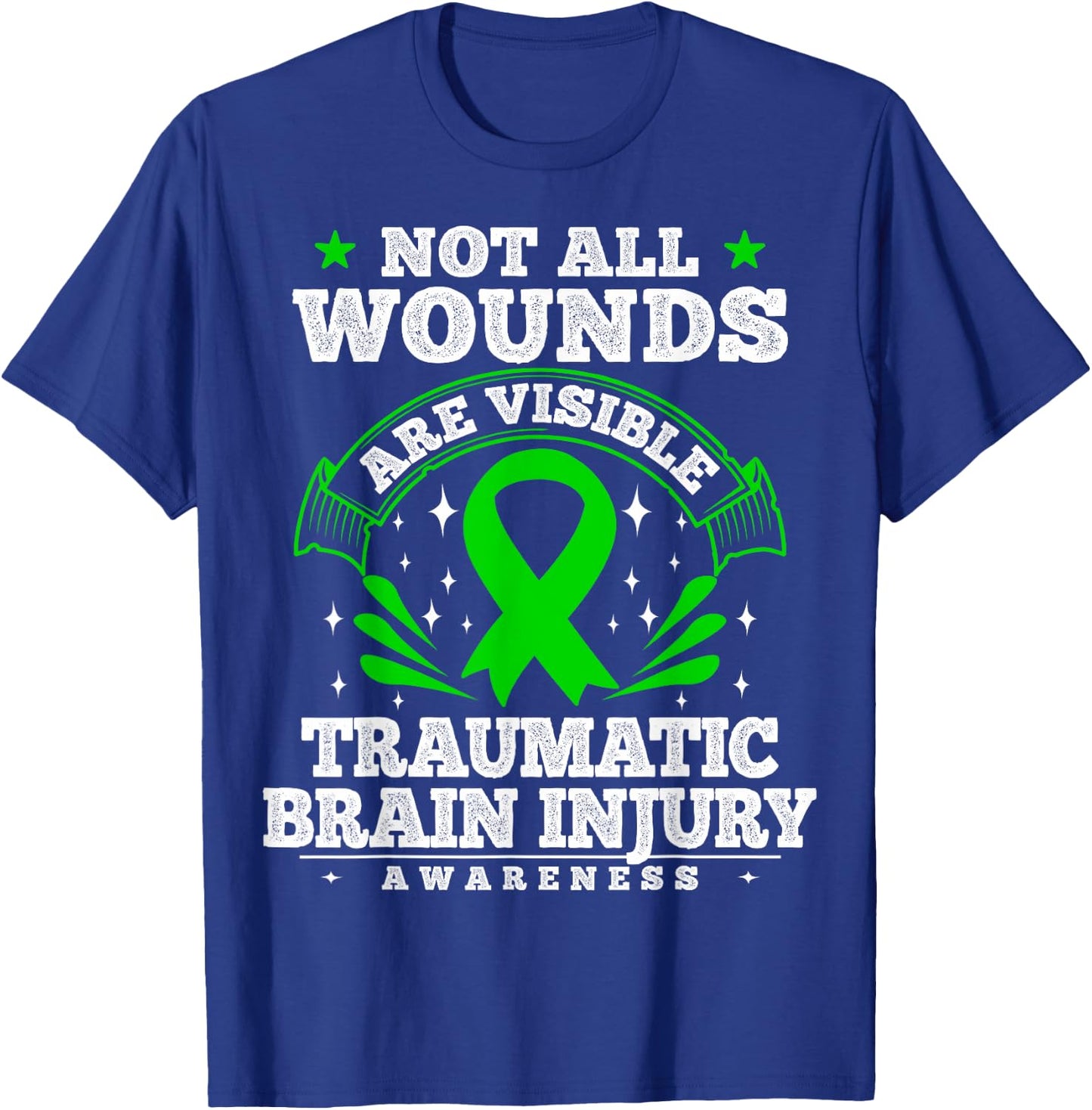 Traumatic Brain Injury Survivor - TBI Awareness Ribbon T-Shirt - T-Shirt | Royal