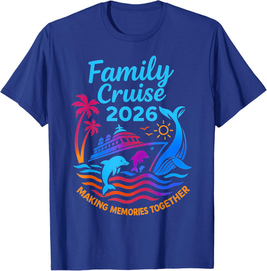 Family Cruise 2026 Vacation Trip Family Matching Cruise T-Shirt - T-Shirt | Royal